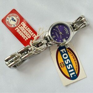 Vintage TCU Fossil Silver Watch